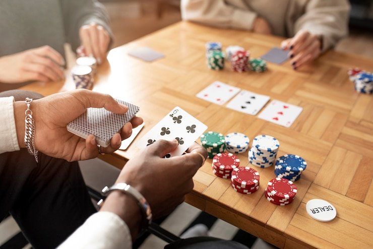 ব্যাকারাট টেবিলে কার্ড ও চিপস — 62452bet গাইড